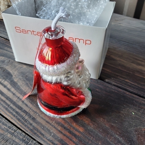 Dept 56 Santa handblown Oil Lamp Mercury Glass Holiday shimmery - Picture 8 of 14